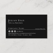 Moderner Minimalistischer QR-Code Visitenkarte (Rückseite)