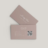 Moderner Minimalistischer QR-Code Visitenkarte