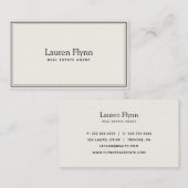 Moderner Minimalistischer Realtor Black Gerahmt Si Visitenkarte (Vorne/Hinten)