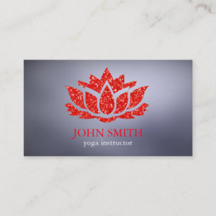 Moderner Minimalistischer Red Lotus Yoga Instructo Visitenkarte