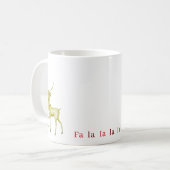Moderner Minimalistischer Rentier Kaffeetasse (Vorderseite Links)