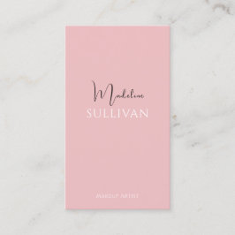 Moderner Minimalistischer rosafarbener QR-Code Visitenkarte