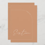 Moderner Minimalistischer Rosttisch Sechzehn Tisch Einladung (Vorne/Hinten)