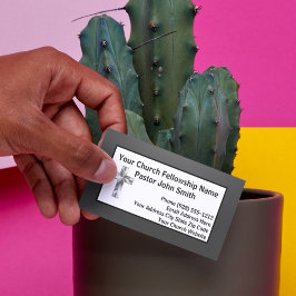 Moderner Minimalistischer schattiger Pastor der Sc Visitenkarte