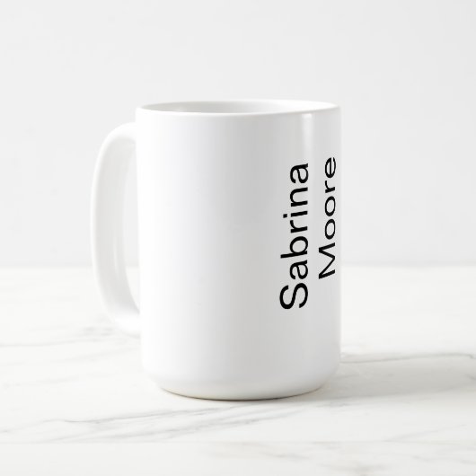 Moderner Minimalistischer Schlichter Beruflicher N Kaffeetasse (Vorderseite Links)