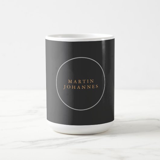 Moderner Minimalistischer Schlichter Eleganter Gra Kaffeetasse (Mittel)