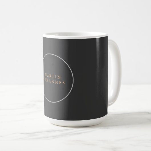 Moderner Minimalistischer Schlichter Eleganter Gra Kaffeetasse (VorderseiteRechts)