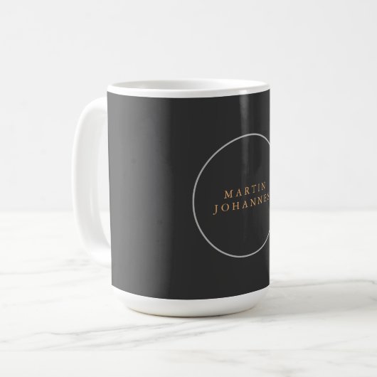 Moderner Minimalistischer Schlichter Eleganter Gra Kaffeetasse (Vorderseite Links)