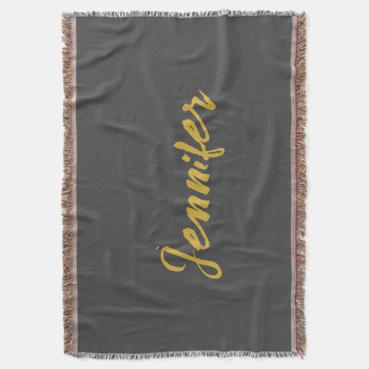 Moderner Minimalistischer Schlichter Kalligraphien Decke (Vorderseite Vertikal)