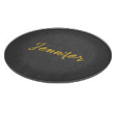 Moderner Minimalistischer Schlichter Kalligraphien Schneidebrett (Ecke)