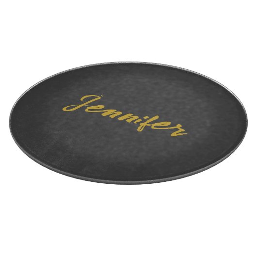 Moderner Minimalistischer Schlichter Kalligraphien Schneidebrett (Ecke)