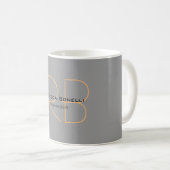 Moderner Minimalistischer Schlichter Monogram-Mana Kaffeetasse (VorderseiteRechts)
