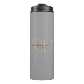 Moderner Minimalistischer Schlichter Monogram-Mana Thermosbecher (Vorderseite)