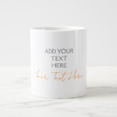 Moderner Minimalistischer Schlichter Personalisier Jumbo-Tasse (Vorderseite)