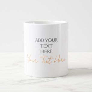Moderner Minimalistischer Schlichter Personalisier Jumbo-Tasse