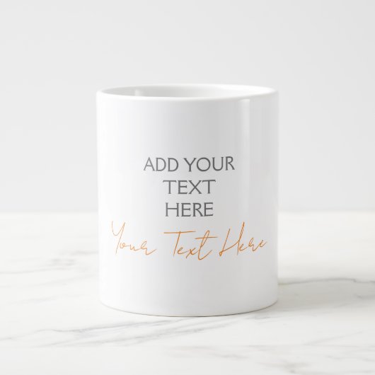 Moderner Minimalistischer Schlichter Personalisier Jumbo-Tasse (Vorderseite)