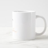 Moderner Minimalistischer Schlichter Personalisier Jumbo-Tasse (Rechts)