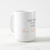 Moderner Minimalistischer Schlichter Personalisier Kaffeetasse (Vorderseite Links)