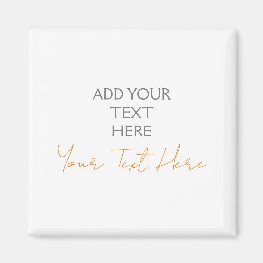 Moderner Minimalistischer Schlichter Personalisier Magnet (Vorne)