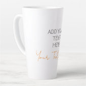 Moderner Minimalistischer Schlichter Personalisier Milchtasse (Linke Ecke)