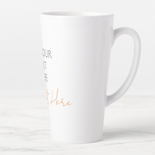 Moderner Minimalistischer Schlichter Personalisier Milchtasse (Rechts)