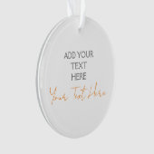 Moderner Minimalistischer Schlichter Personalisier Ornament (Vorderseite)