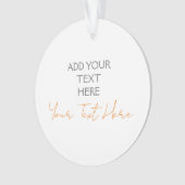 Moderner Minimalistischer Schlichter Personalisier Ornament (Vorderseite)