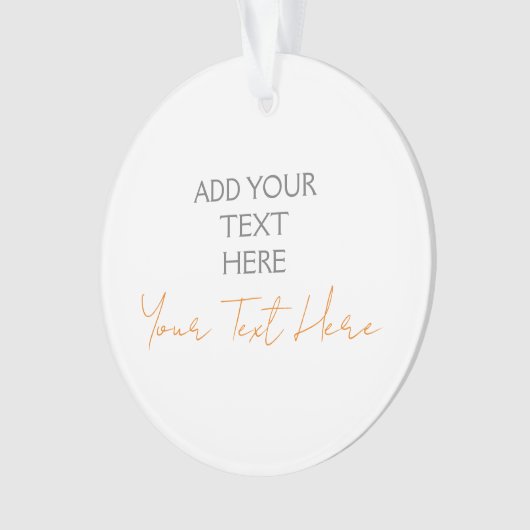 Moderner Minimalistischer Schlichter Personalisier Ornament (Vorderseite)