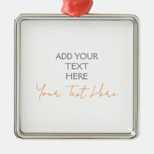 Moderner Minimalistischer Schlichter Personalisier Ornament Aus Metall