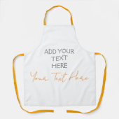 Moderner Minimalistischer Schlichter Personalisier Schürze (Vorderseite)