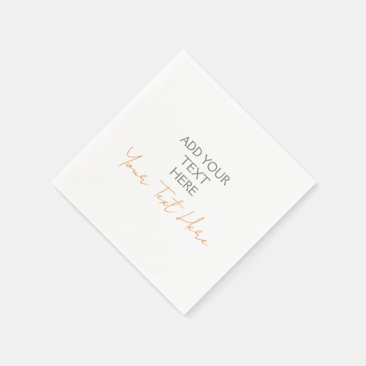 Moderner Minimalistischer Schlichter Personalisier Serviette (Ecke)