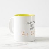 Moderner Minimalistischer Schlichter Personalisier Zweifarbige Tasse (Vorderseite Links)