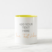 Moderner Minimalistischer Schlichter Personalisier Zweifarbige Tasse (Mittel)