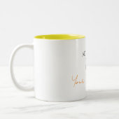Moderner Minimalistischer Schlichter Personalisier Zweifarbige Tasse (Links)
