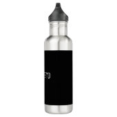 moderner minimalistischer schlichter Schwarz-weiße Edelstahlflasche (Rechts)