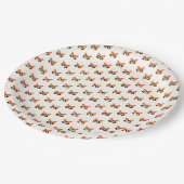 Moderner minimalistischer Schmetterling Pappteller (Schrägansicht)
