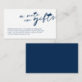 Moderner, minimalistischer Schriftart der Marine, Begleitkarte (Vorne/Hinten)