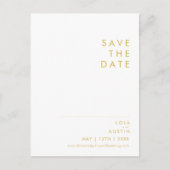 Moderner Minimalistischer Schriftart Save the Date Einladungspostkarte (Vorderseite)