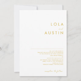 Moderner Minimalistischer Schriftart Traditionelle Einladung