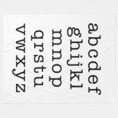 Moderner Minimalistischer Schriftsatz Alphabet ABC Fleecedecke (Vorderseite (Horizontal))