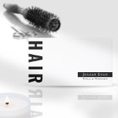 Moderner Minimalistischer Schwarz-Weiß-Friseur Visitenkarte