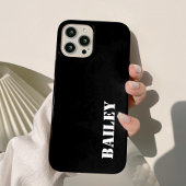 Moderner Minimalistischer Schwarz-Weiß-Individuell Case-Mate iPhone Hülle