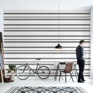 Moderner Minimalistischer Schwarz-Weiß-Schälstift Tapete
