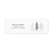 Moderner Minimalistischer Schwarz-Weiß-Weihnachtsb (Vorne)