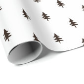 Moderner Minimalistischer Schwarz-Weiß-Weihnachtsb Geschenkpapier (Rolleneckpunkt)