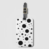 Moderner Minimalistischer Schwarz-weißer Abstrakte Gepäckanhänger (Vorderseite Vertikal)