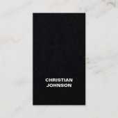 Moderner Minimalistischer, Schwarz-weißer Berater Visitenkarte (Vorderseite)