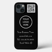 Moderner Minimalistischer Schwarz-weißer QR-Code Case-Mate iPhone Hülle (Rückseite)