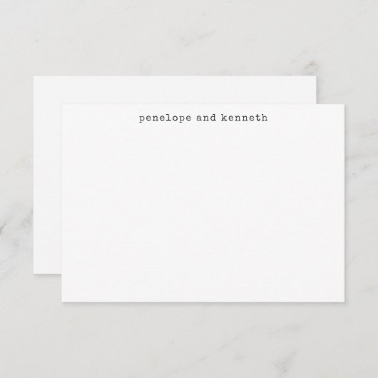 Moderner Minimalistischer Schwarz-weißer Schreibma Dankeskarte (Vorne/Hinten)