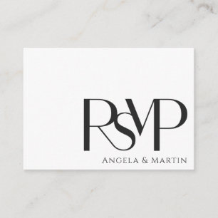 Moderner Minimalistischer Schwarz-weißer UAWG QR-C Begleitkarte